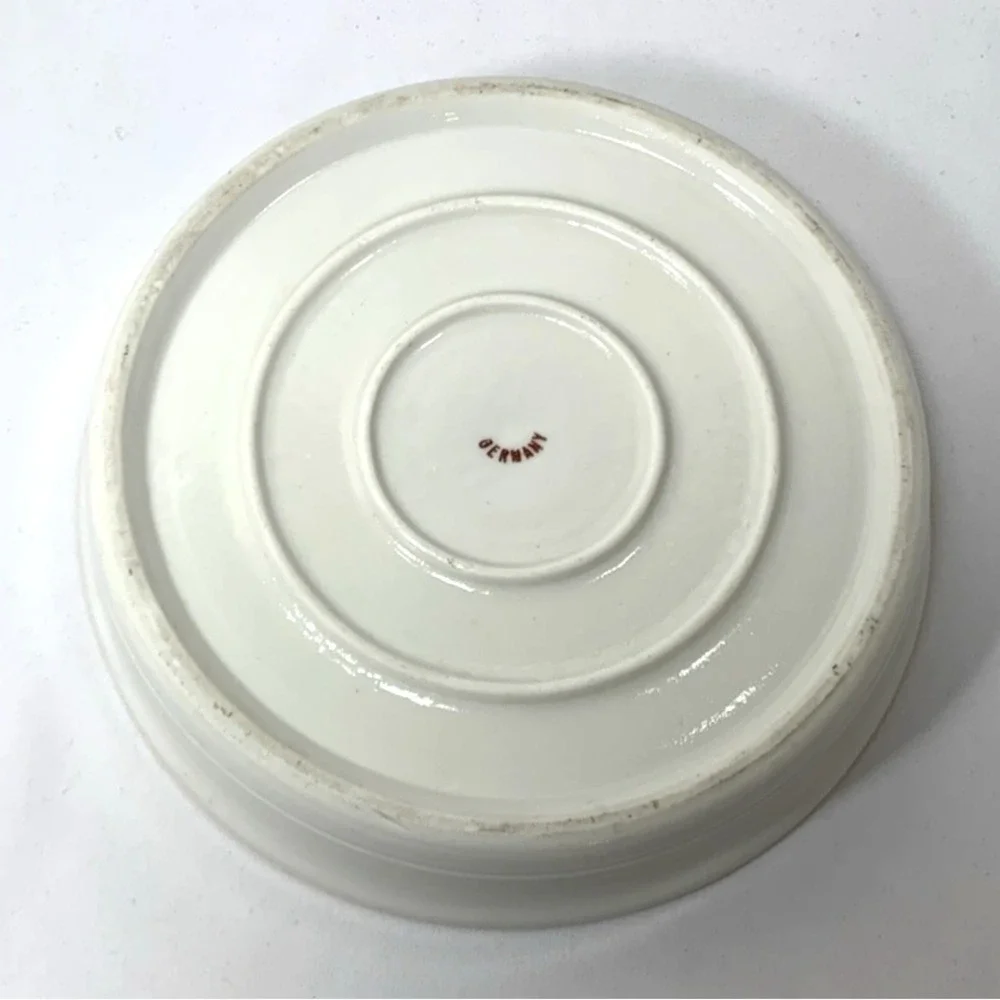 Antique‎ Baby Dish Bowl Ceramic German 1920s? Feeding Chickens